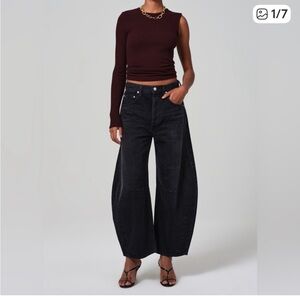 Citizens of humanity horseshoe jeans in black with frayed hem